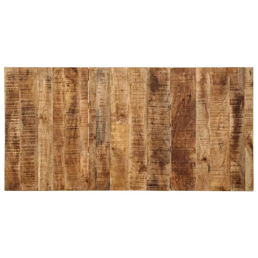 Table à manger 160x80x75 cm bois de manguier massif brut - 4