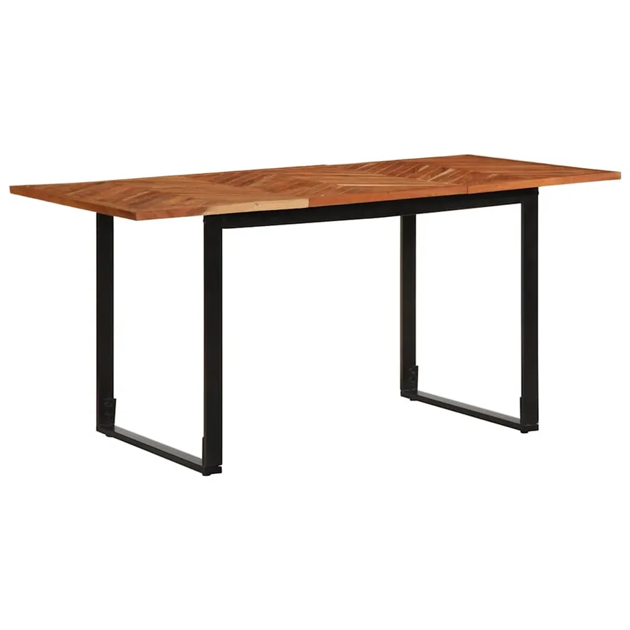 Table à manger 160x80x75 cm bois massif d'acacia - 11