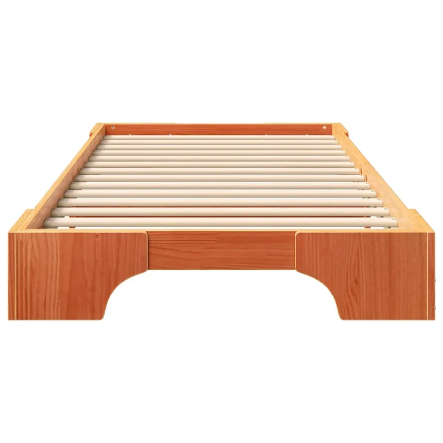 Cadre de lit Marron 100 x 210 cm Pin massif - 4