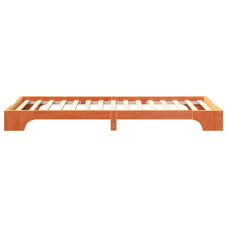 Cadre de lit Marron 100 x 210 cm Pin massif - 5