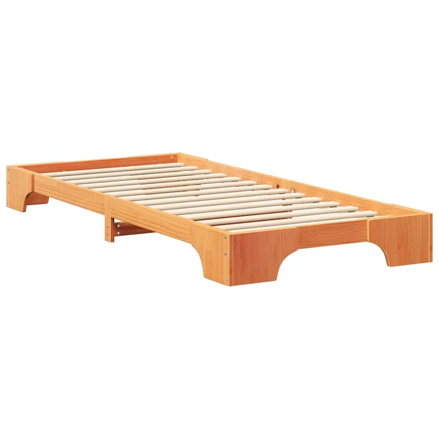 Cadre de lit Marron 100 x 210 cm Pin massif - 6
