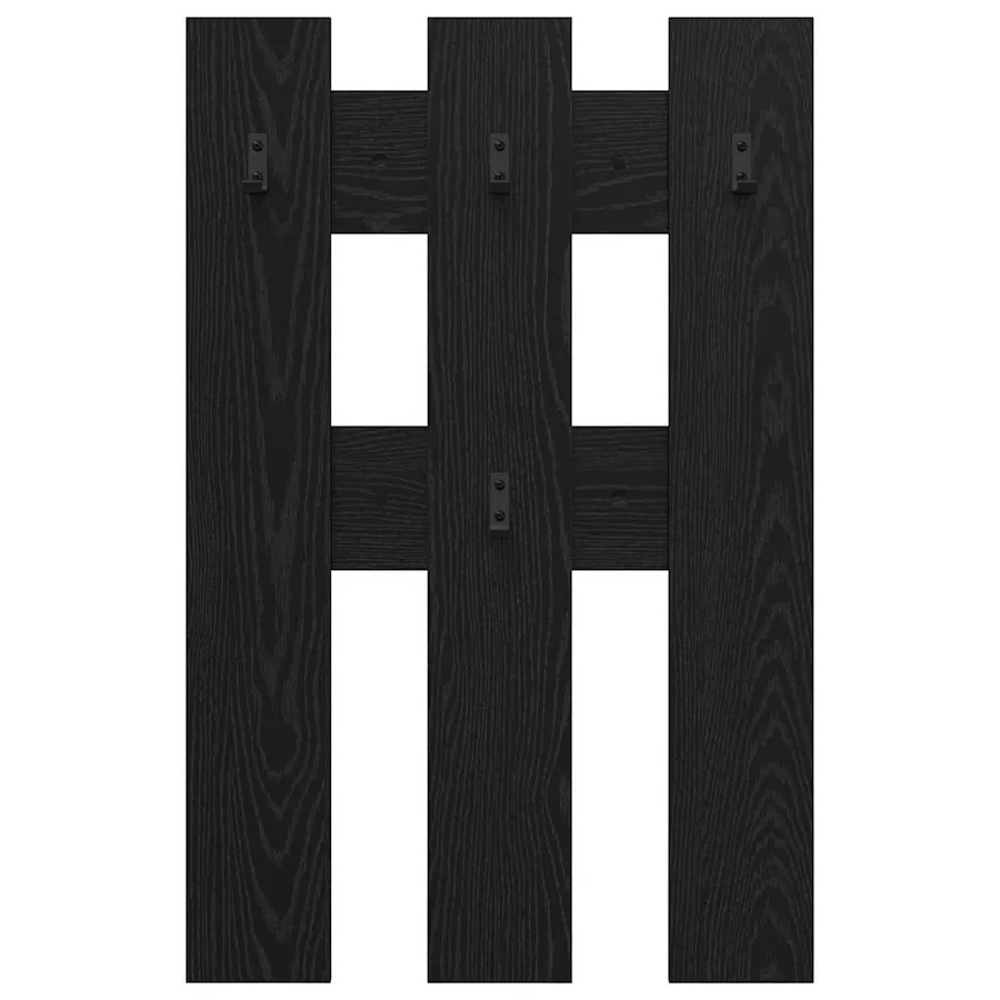 Porte-manteau mural Montage mural Chêne noir 65 x 3 x 100 cm - 5