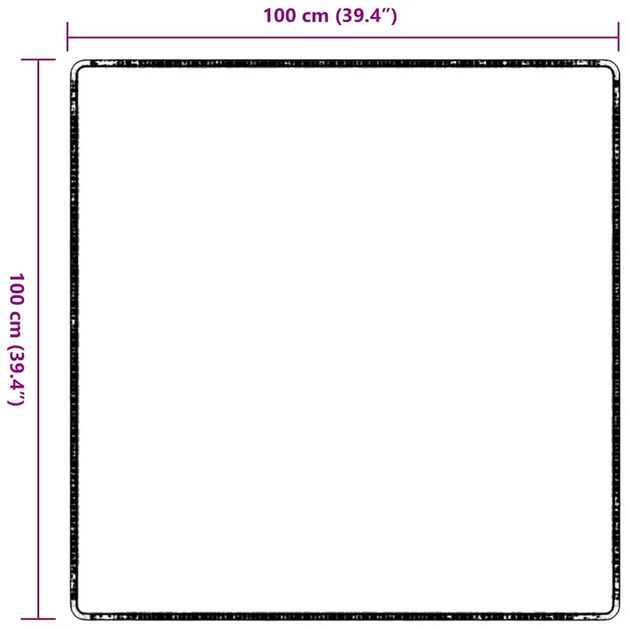 Tapis Couloir Anthracite 100 x 100 cm 100% Polypropylène - 9