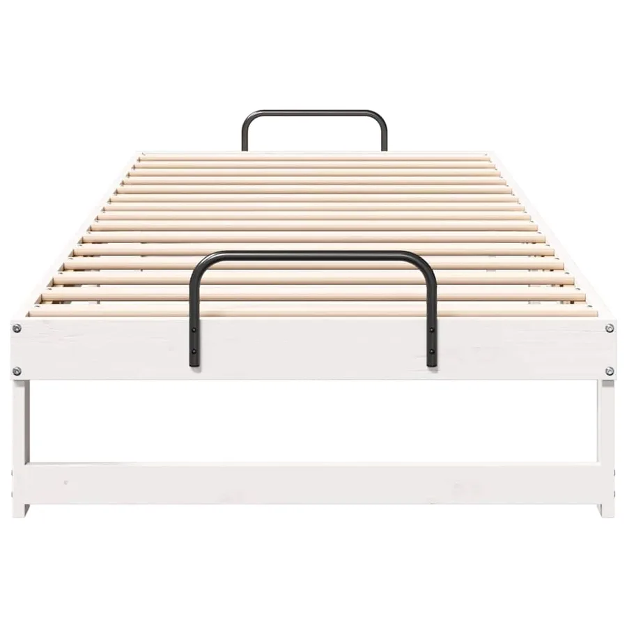 Cadre de lit Blanc 80 x 220 cm Pin massif - 5