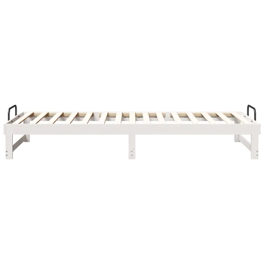 Cadre de lit Blanc 80 x 220 cm Pin massif - 6