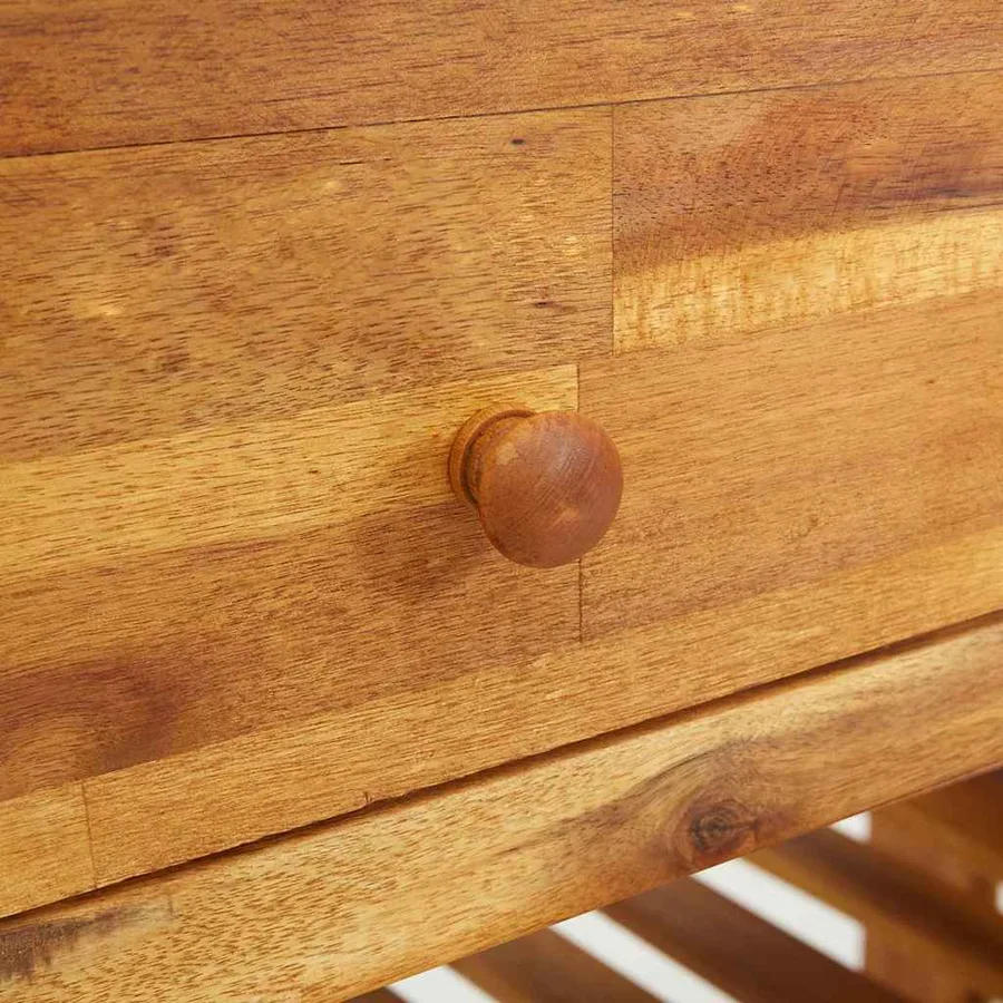 Armoire de jardin avec tiroir Naturel 78 x 36,5 x 78 cm - 8