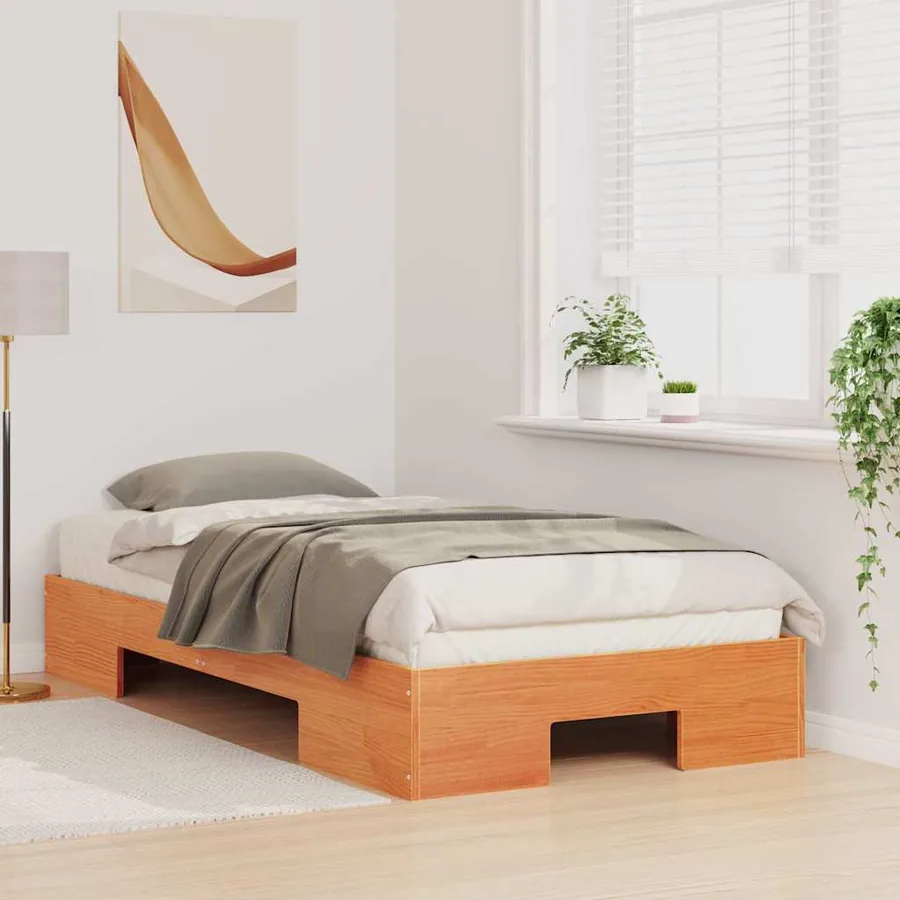 Cadre de lit Marron 75 x 190 cm - 3