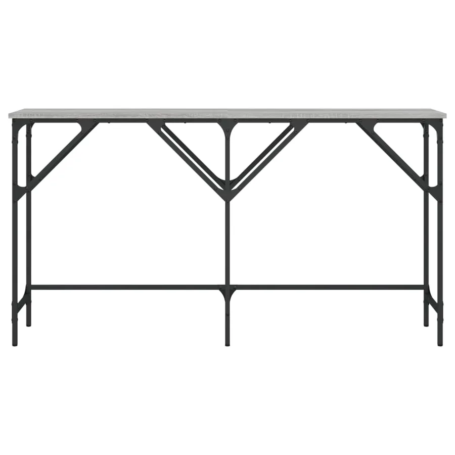 Table console sonoma gris 140x29x75 cm bois d'ingénierie - 4