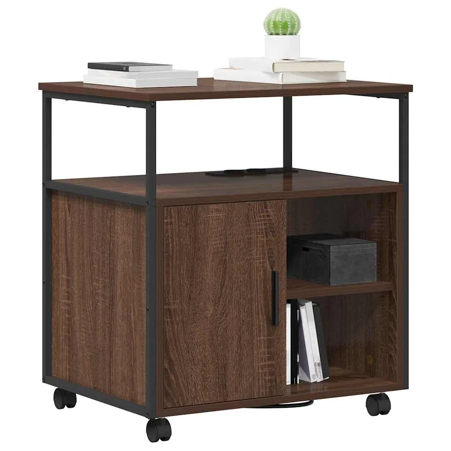 Cabinet avec Station de Charge Chêne brun 61 x 46 x 67 cm - 3