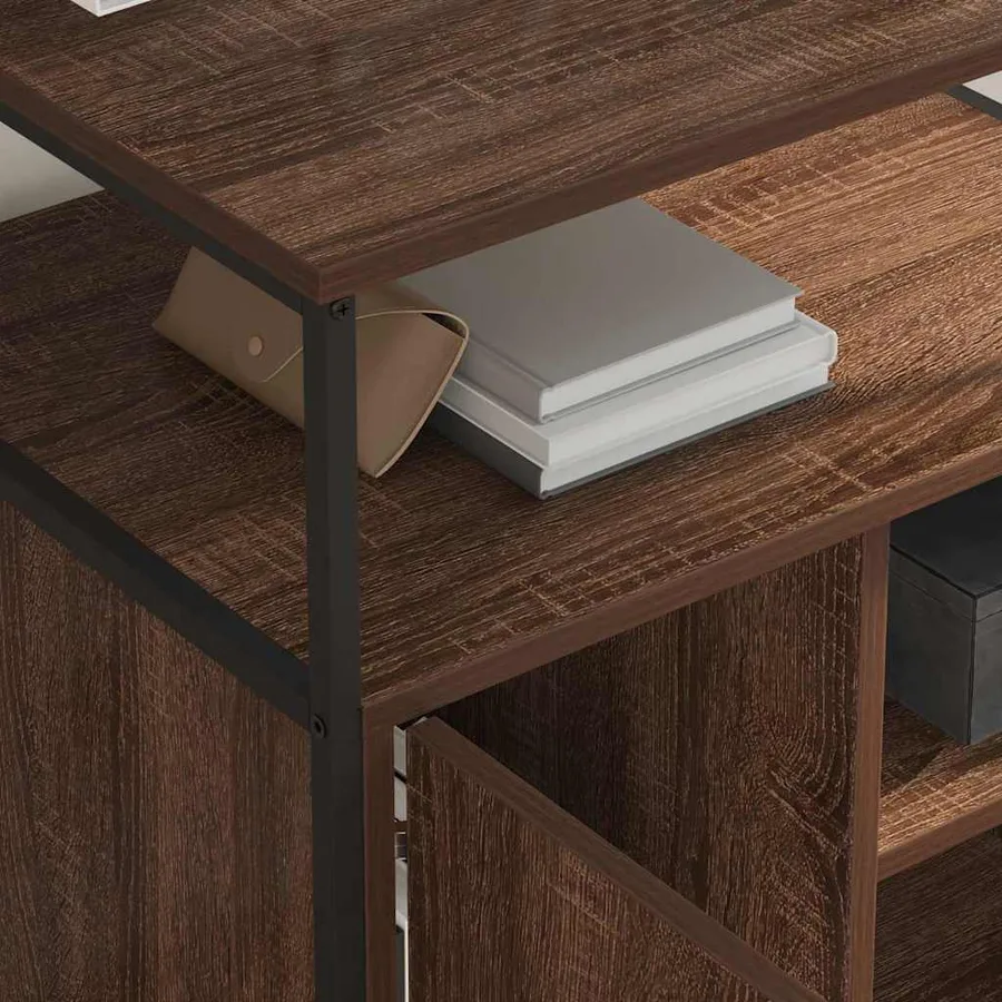 Cabinet avec Station de Charge Chêne brun 61 x 46 x 67 cm - 4