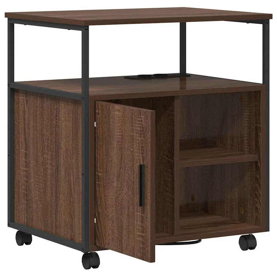 Cabinet avec Station de Charge Chêne brun 61 x 46 x 67 cm - 6
