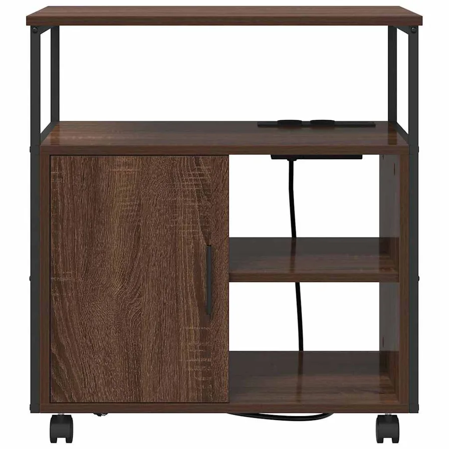 Cabinet avec Station de Charge Chêne brun 61 x 46 x 67 cm - 7