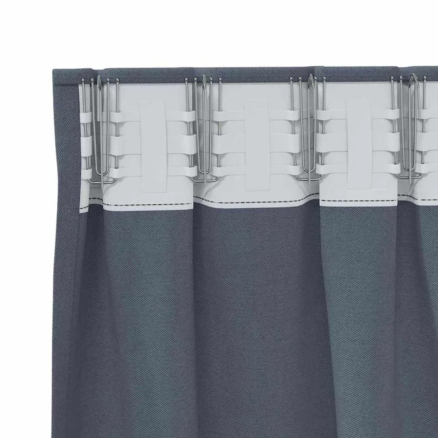 Rideaux occultants avec anneaux 2 pcs Anthracite 260 x 140 cm - 5