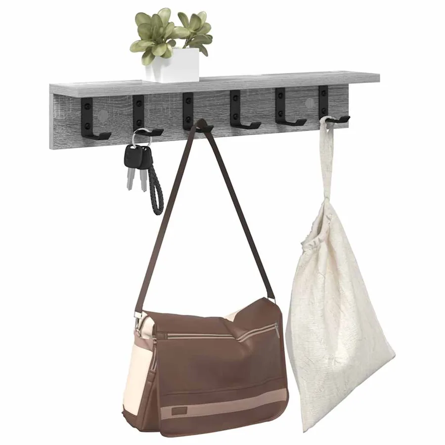 Porte-manteau mural Gris Sonoma 60 x 10,5 x 10,5 cm - 3