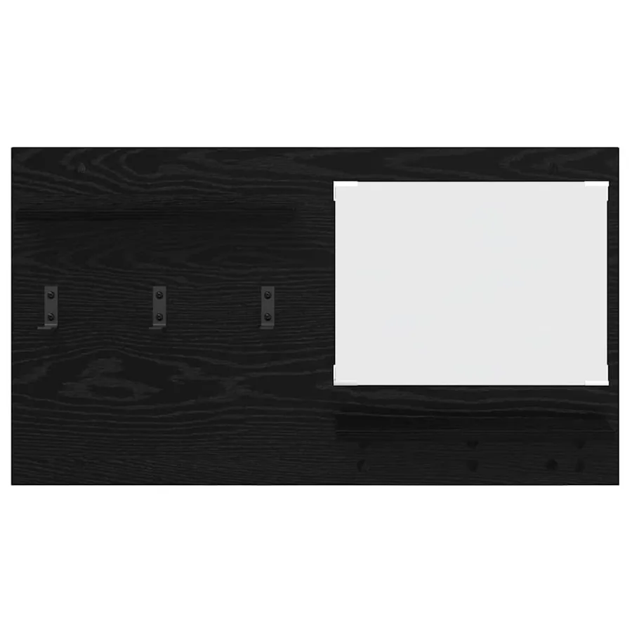 Porte-manteau mural avec étagère Chêne noir 90 x 10 x 50 cm - 5