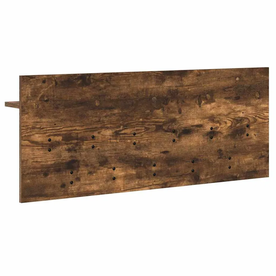Porte-manteau mural avec étagère Chêne fumé 100 x 40 x 12 cm - 7