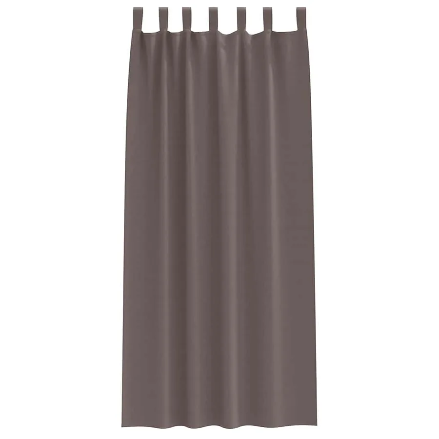 Rideaux occultants avec anneaux 2 pcs Marron foncé 260 x 140 cm - 4