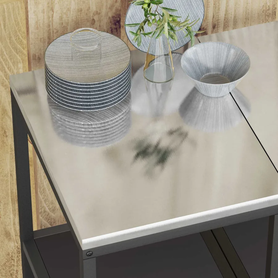 Rangement de cuisine HATTEM Noir 40 x 50 x 92 cm Acier - 5