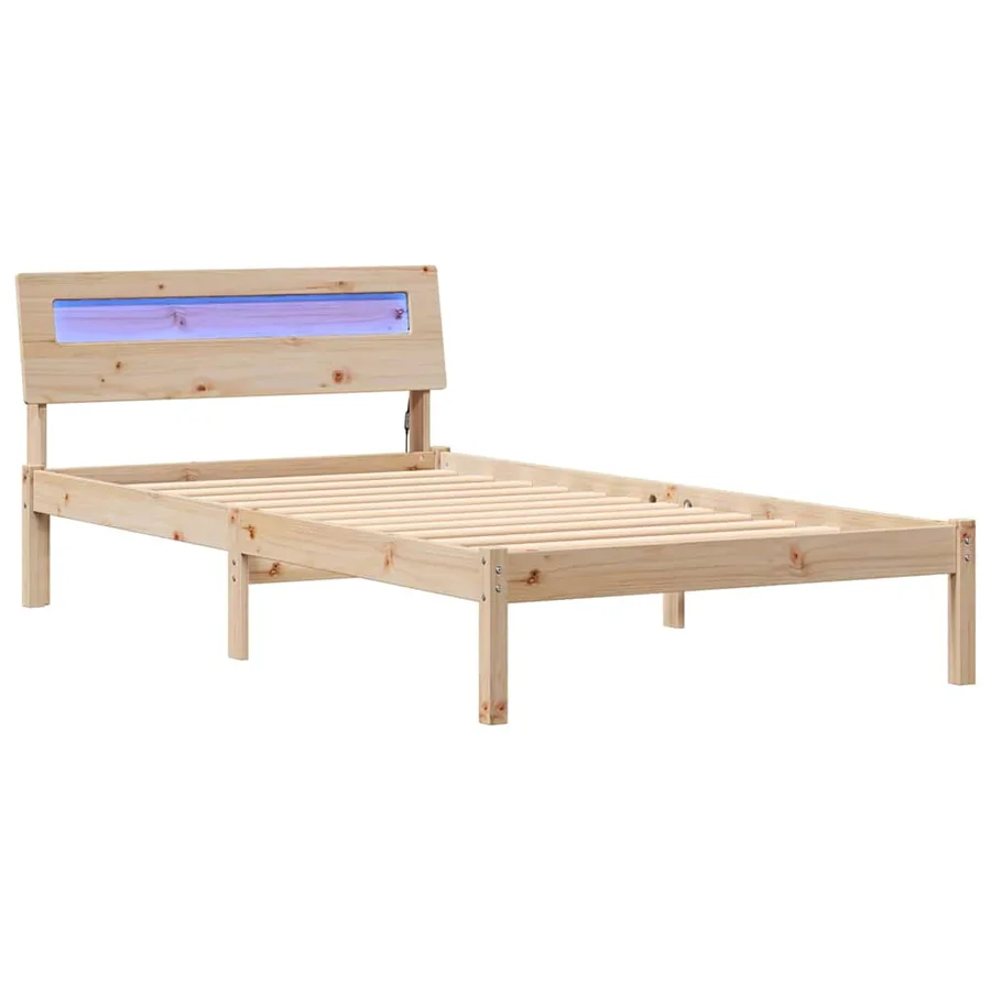 Cadre de lit avec tête de lit Marron 80 x 200 cm Pin massif - 2
