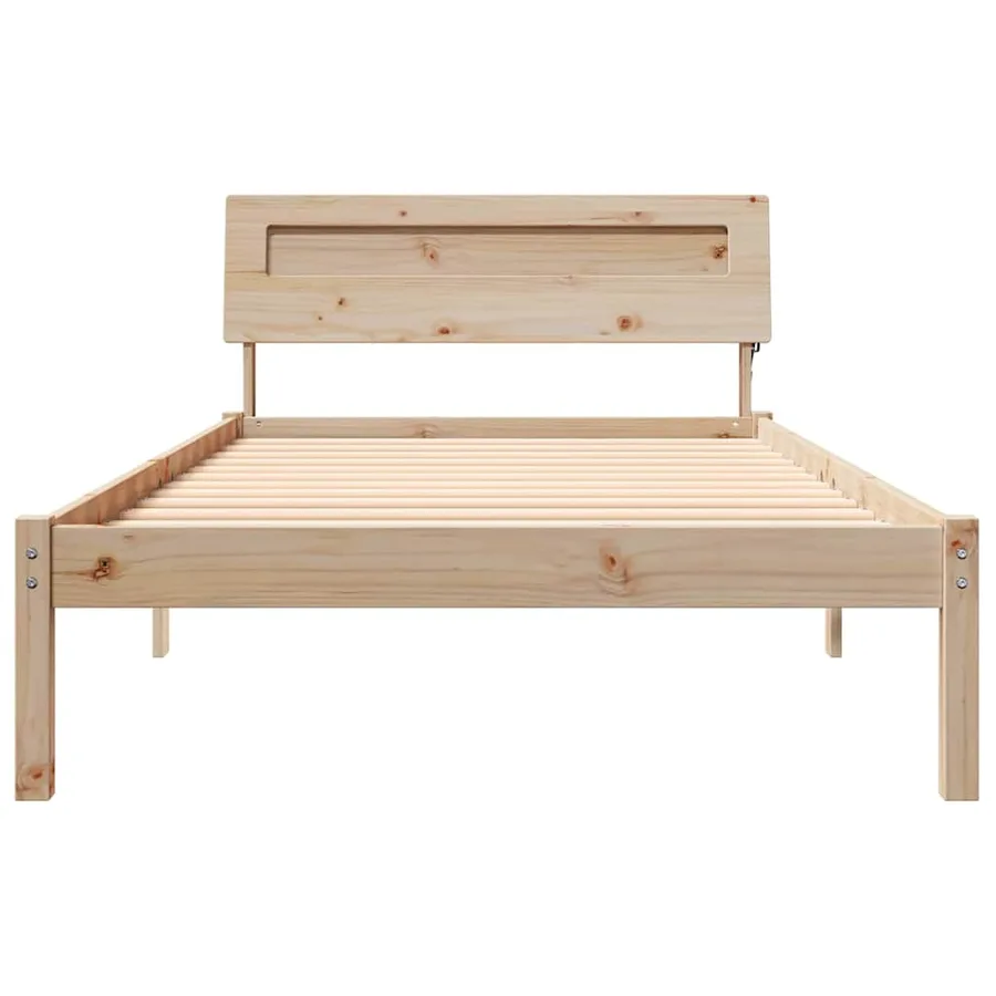 Cadre de lit avec tête de lit Marron 80 x 200 cm Pin massif - 5