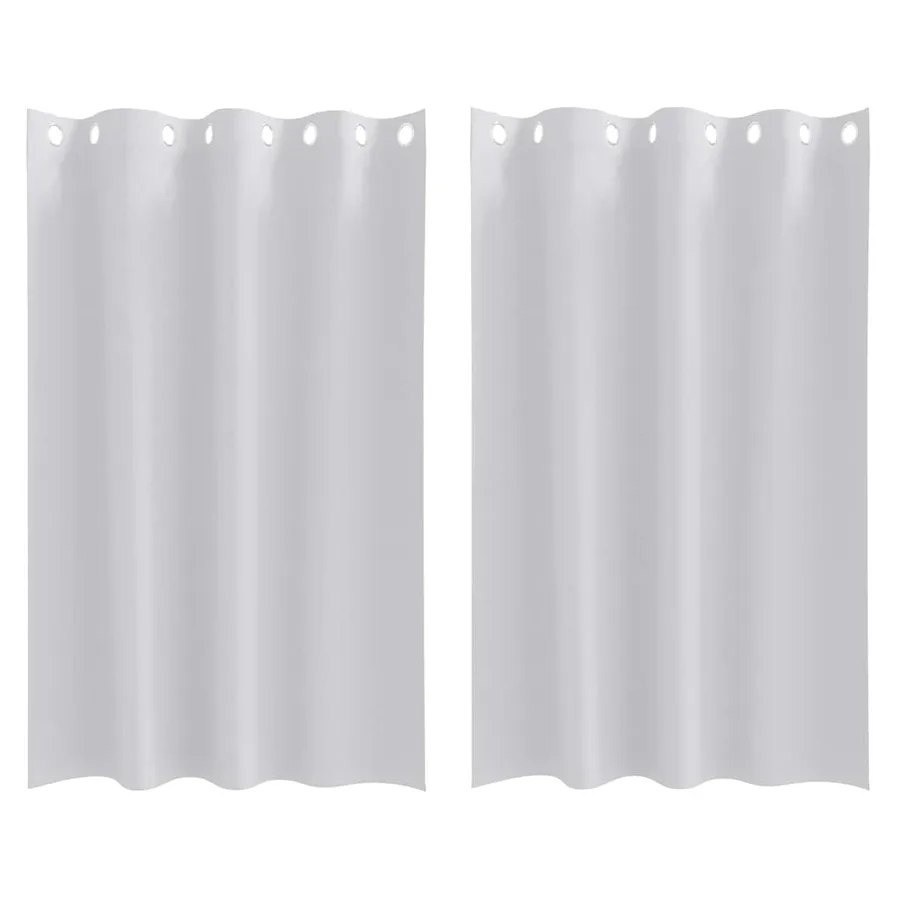 Rideaux occultants avec anneaux 2 pcs Gris pâle 175 x 140 cm - 2