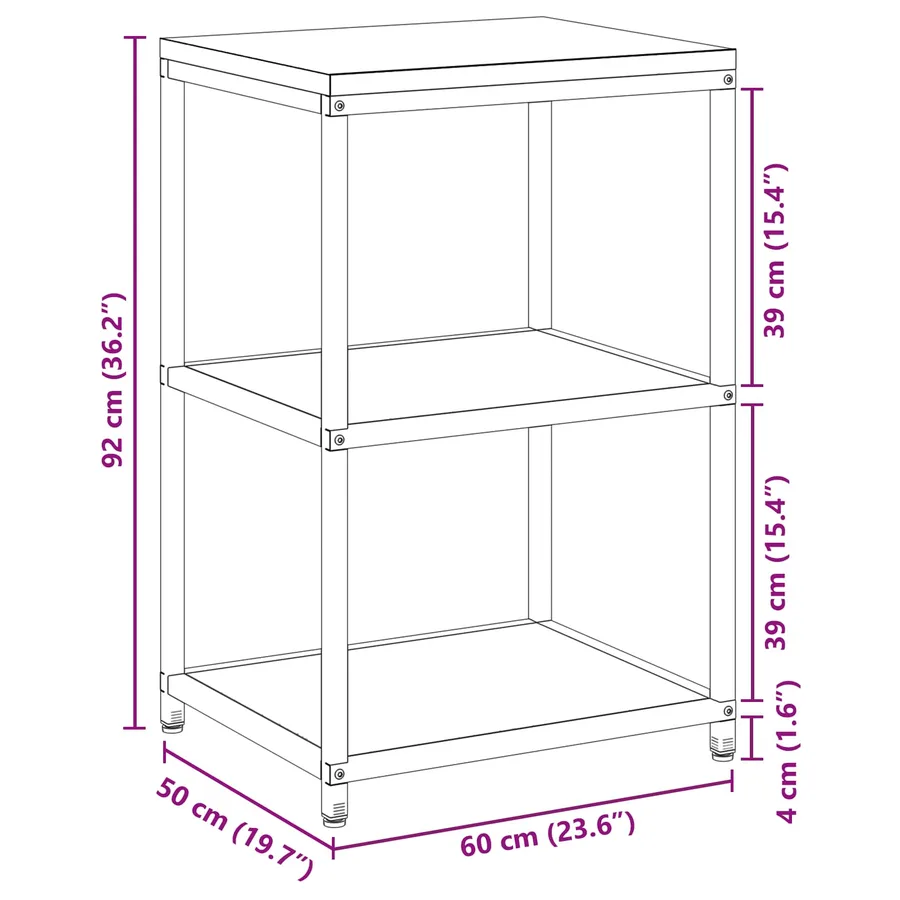 Rangement de cuisine HATTEM Noir 60 x 50 x 92 cm Acier - 17