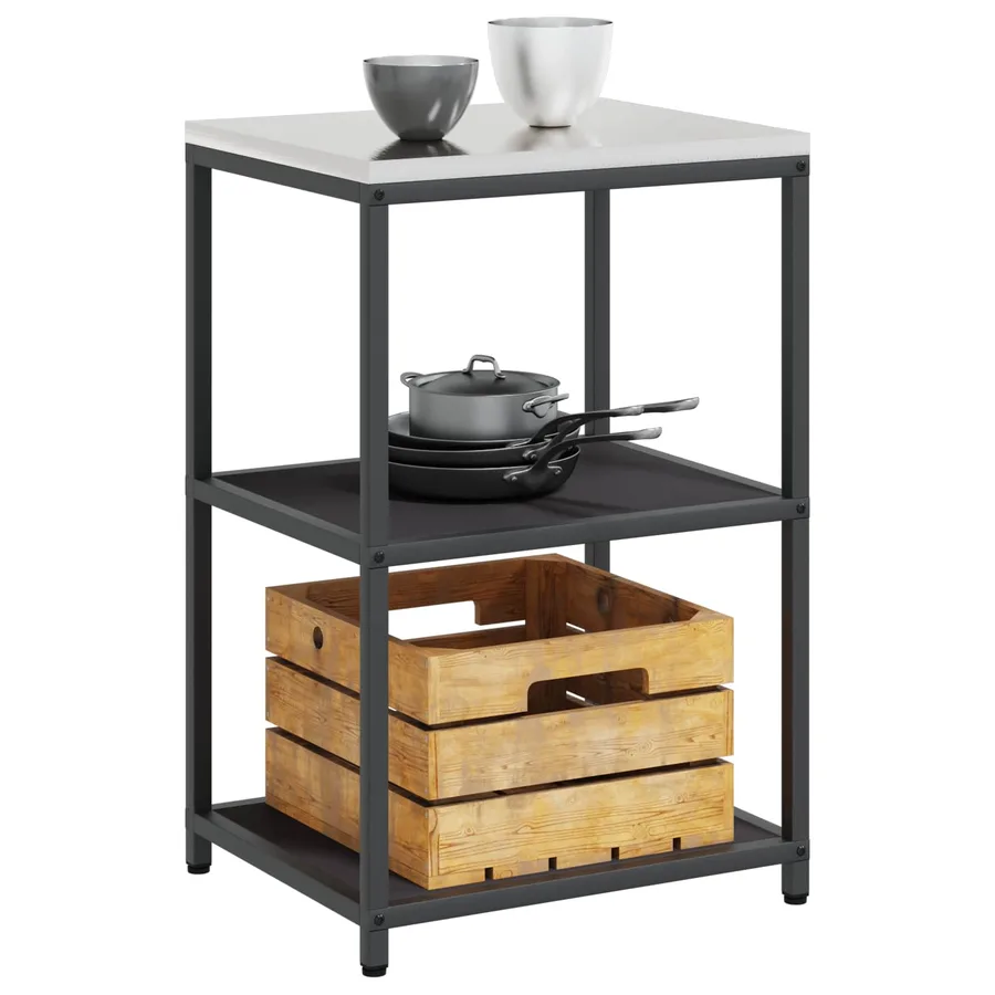 Rangement de cuisine HATTEM Noir 60 x 50 x 92 cm Acier - 3