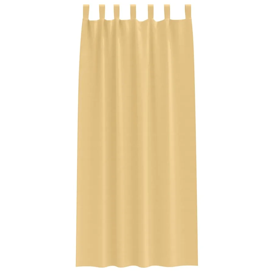 Rideaux occultants avec anneaux 2 pcs Beige 245 x 140 cm - 4