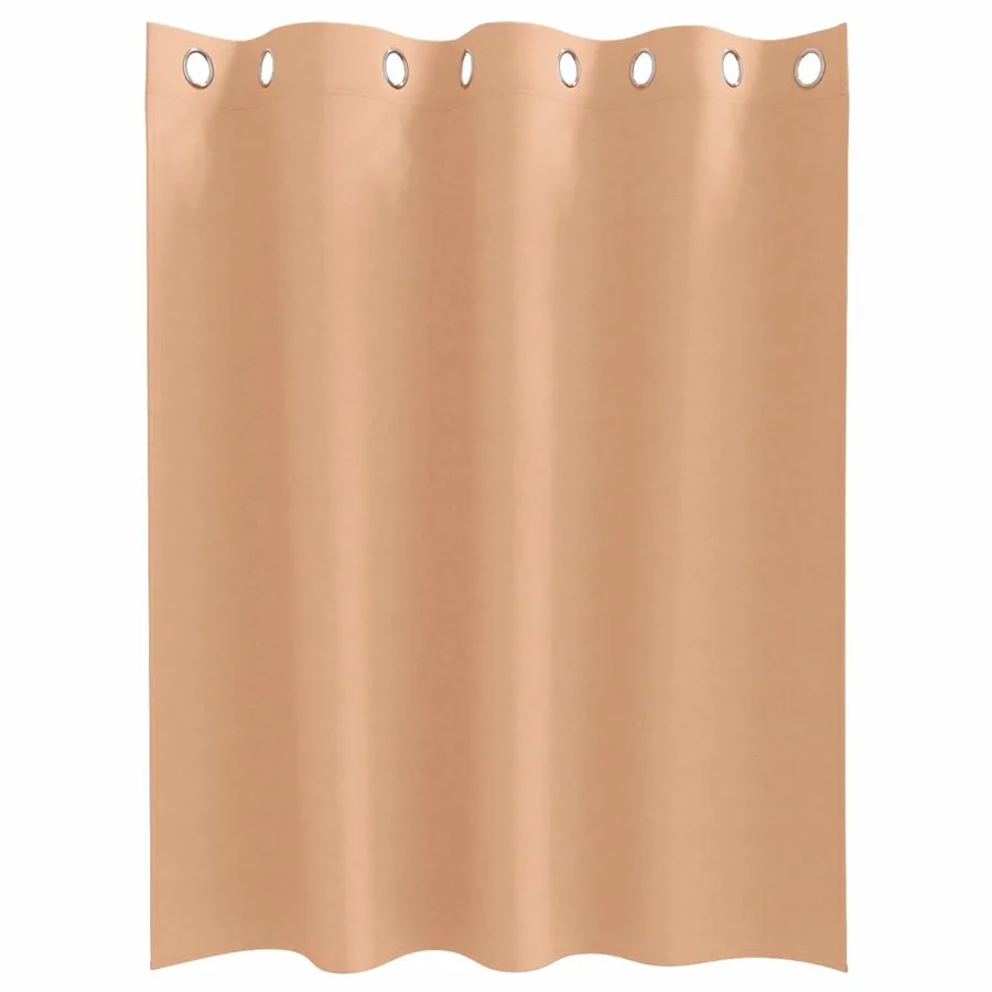 Rideaux occultants avec anneaux 2 pcs Marron Clair 140 x 140 cm - 4