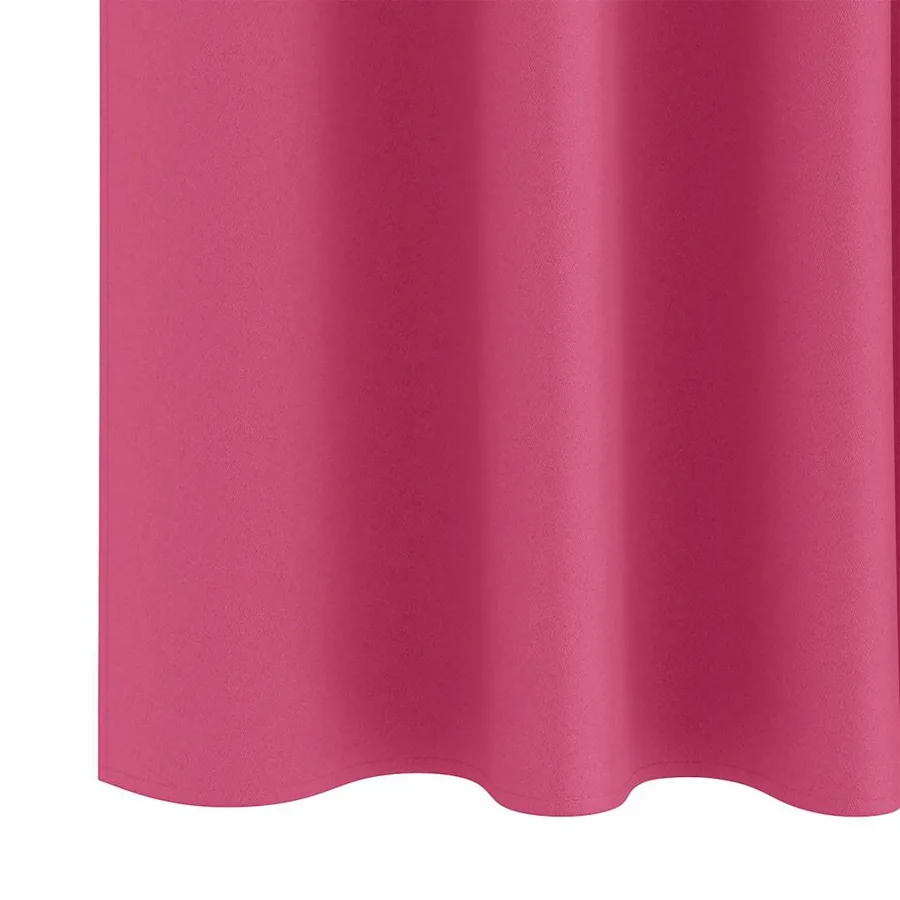 Rideaux occultants avec anneaux 2 pcs Rose vif 260 x 140 cm - 6
