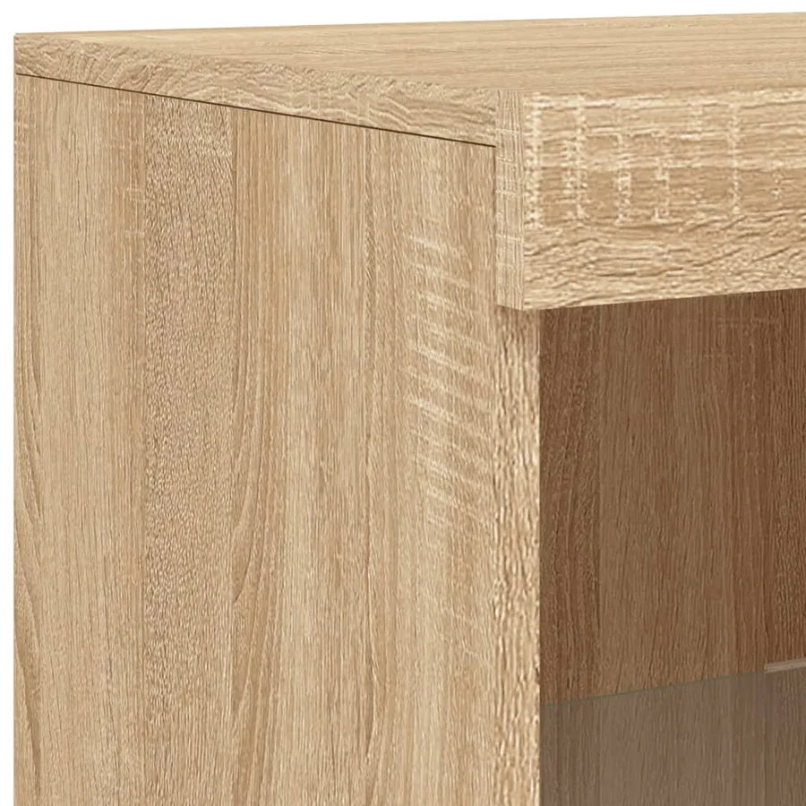 Buffet avec lumières LED chêne sonoma 181,5x37x100 cm - 11
