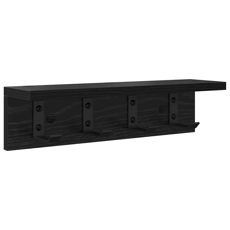 Porte-manteau mural Chêne noir 40 x 10,5 x 10,5 cm - 2
