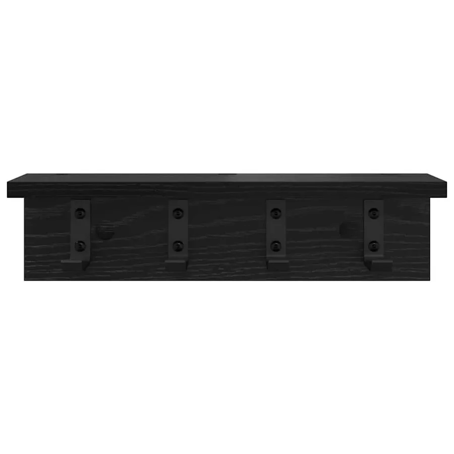 Porte-manteau mural Chêne noir 40 x 10,5 x 10,5 cm - 5