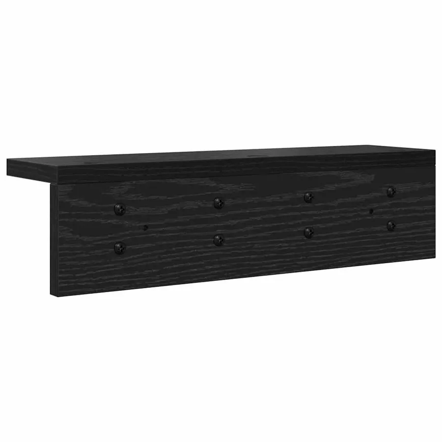 Porte-manteau mural Chêne noir 40 x 10,5 x 10,5 cm - 7