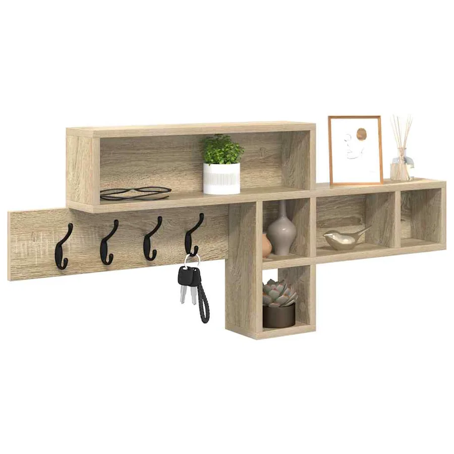 Porte-manteau mural Chêne Sonoma 100 x 12 x 43,5 cm - 3