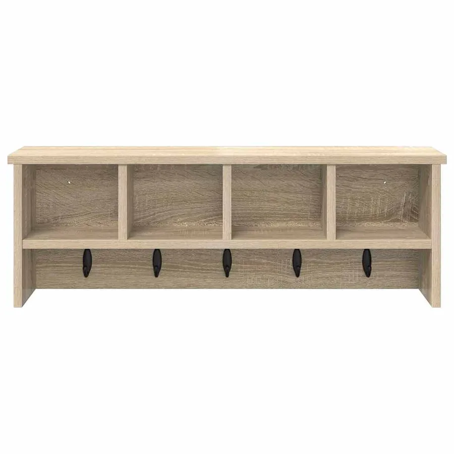 Porte-manteau mural avec étagère Chêne Sonoma 75 x 16 x 26 cm - 5