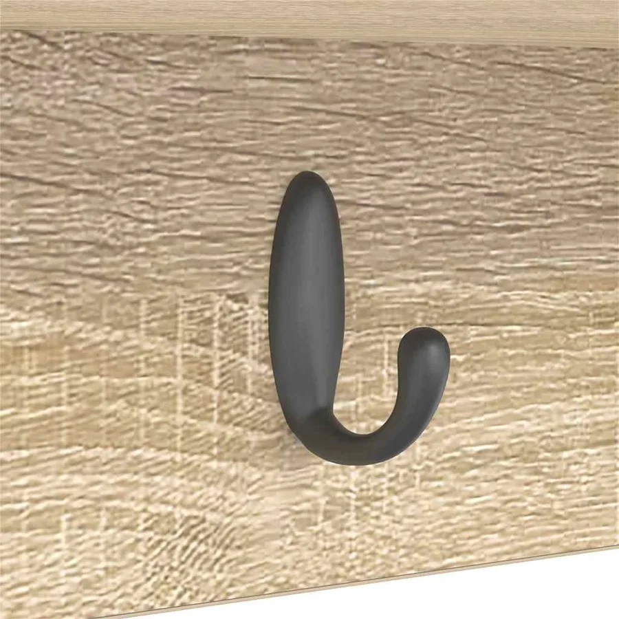 Porte-manteau mural avec étagère Chêne Sonoma 75 x 16 x 26 cm - 9