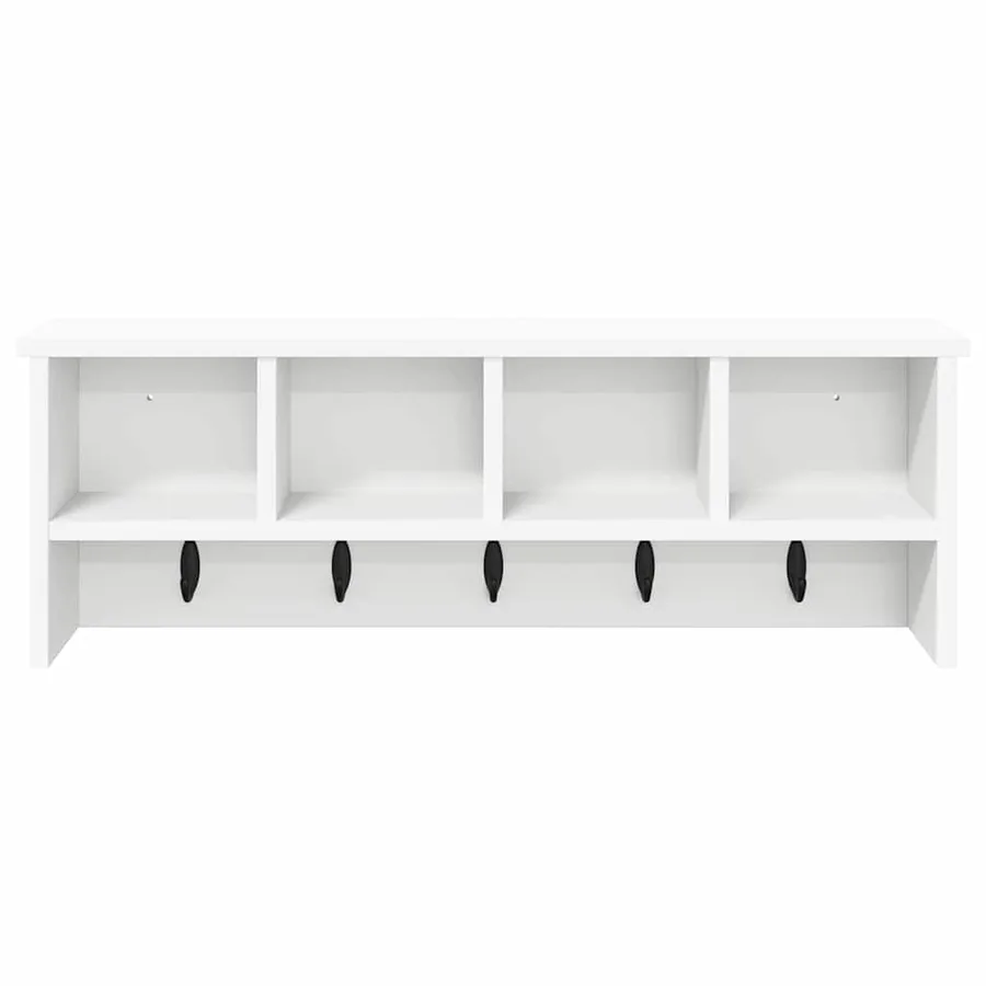Porte-manteau mural Blanc 75 x 16 x 26 cm Bois d'ingénierie - 5