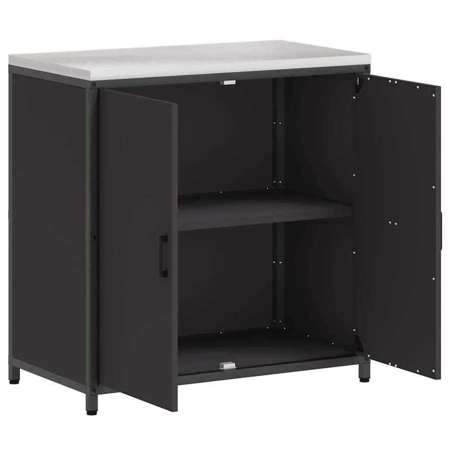 Rangement de cuisine HATTEM Noir 90 x 50 x 92 cm Acier - 7
