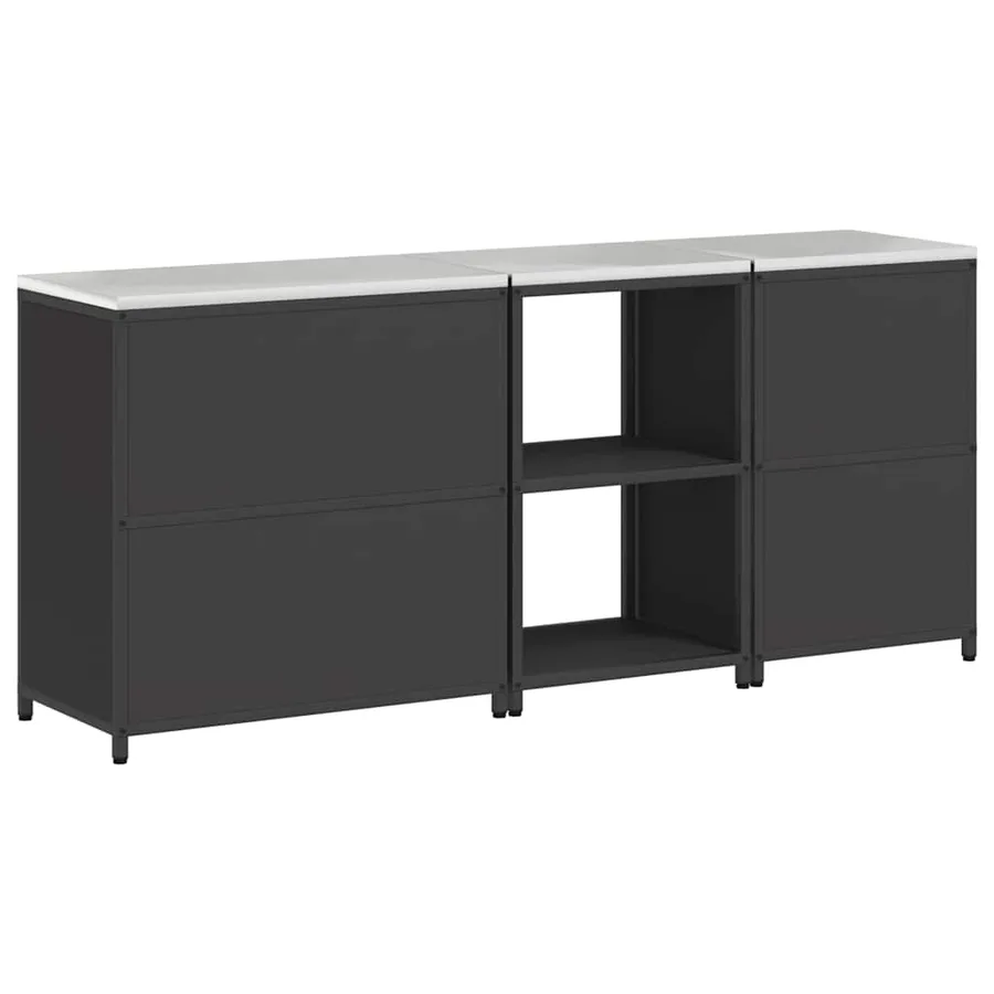 Ensemble de rangement cuisine HATTEM 3 pcs Noir - 12
