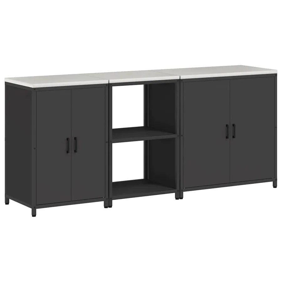 Ensemble de rangement cuisine HATTEM 3 pcs Noir - 2