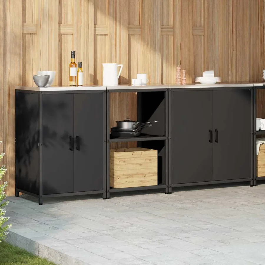 Ensemble de rangement cuisine HATTEM 3 pcs Noir - 4