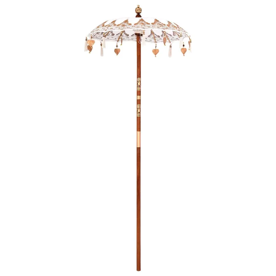 Parasol balinais Crème 125 x 125 x 260 cm - 2