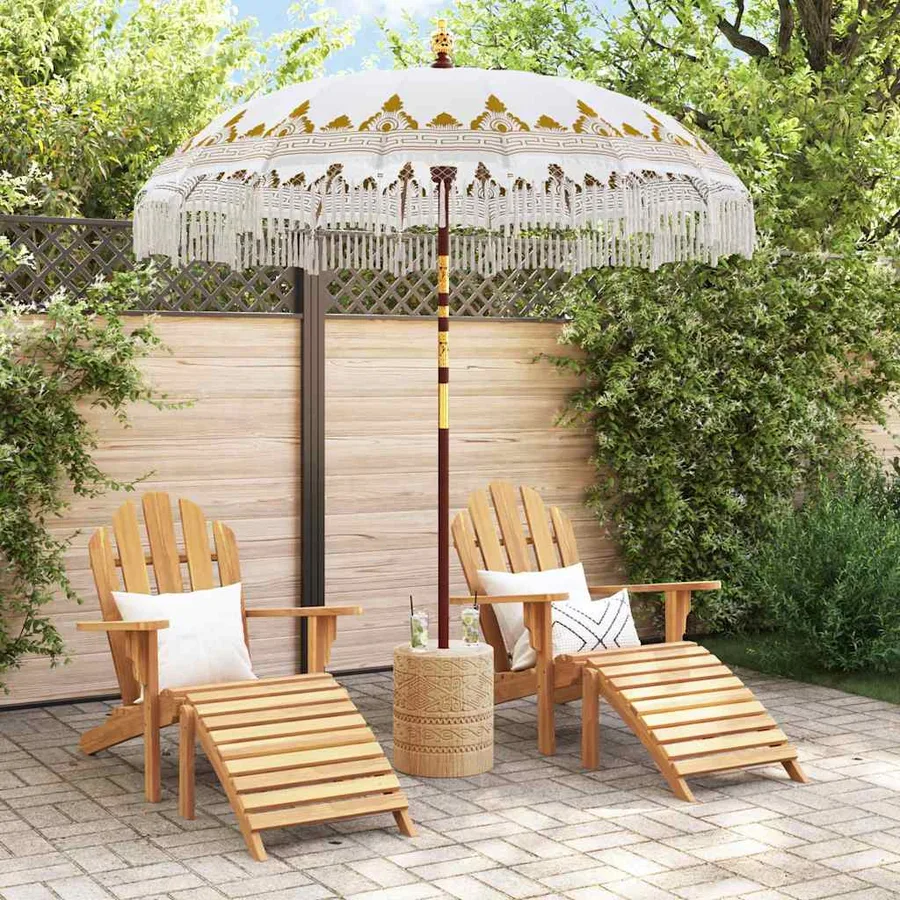 Parasol balinais Crème 215 x 215 x 260 cm - 3