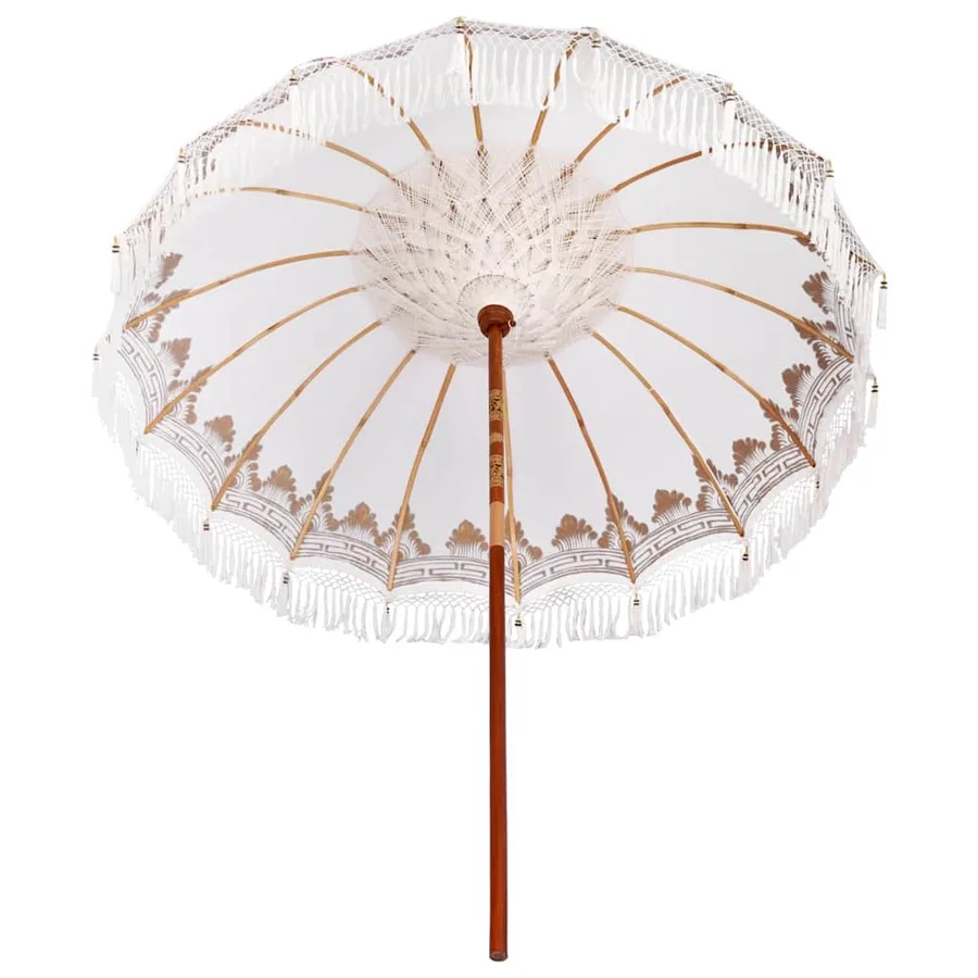 Parasol balinais Crème 215 x 215 x 260 cm - 5