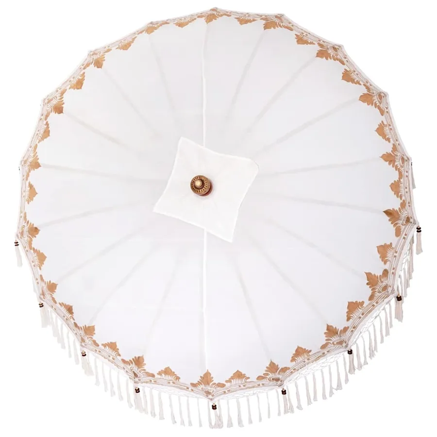 Parasol balinais Crème 215 x 215 x 260 cm - 6