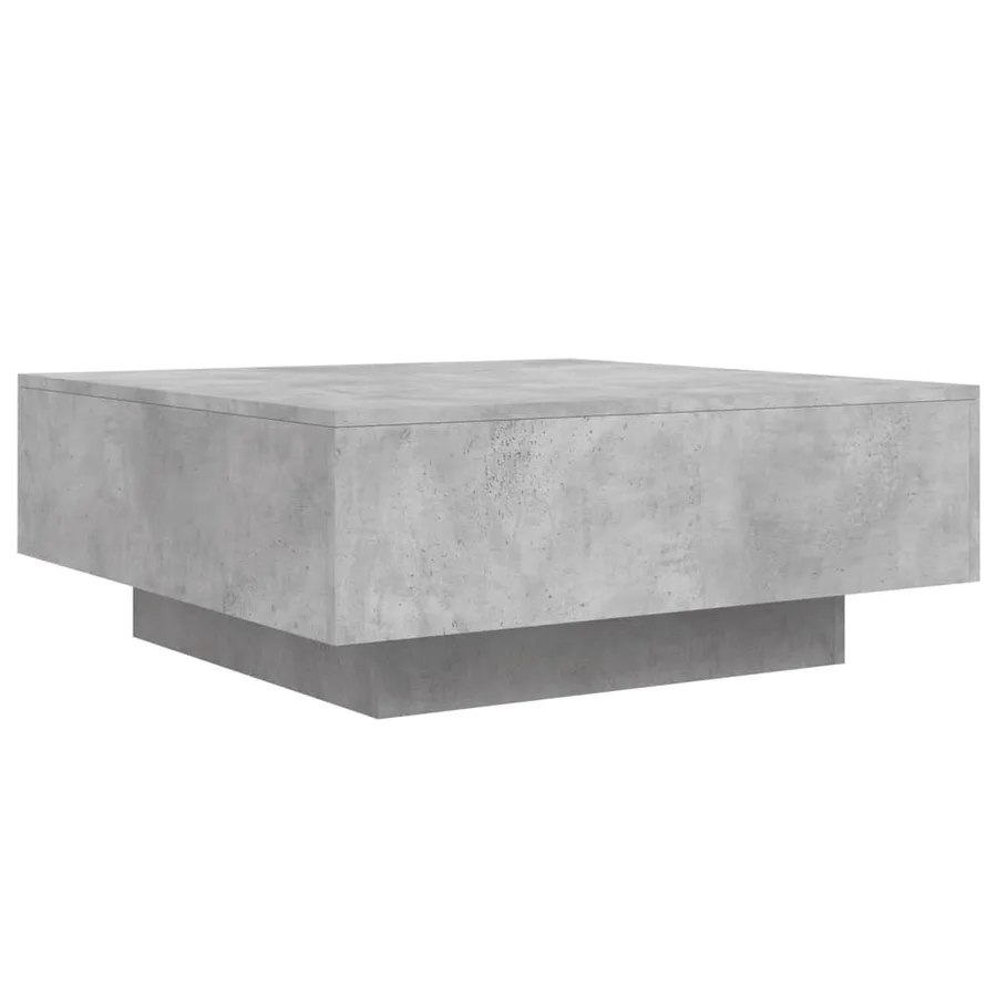 Table basse gris béton 80x80x31 cm bois d'ingénierie - 7