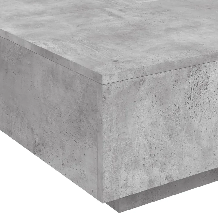 Table basse gris béton 80x80x31 cm bois d'ingénierie - 8