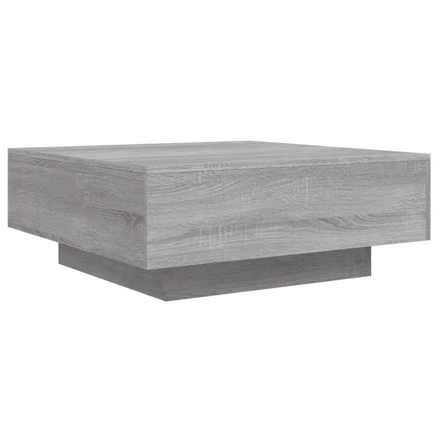 Table basse sonoma gris 80x80x31 cm bois d'ingénierie - 2