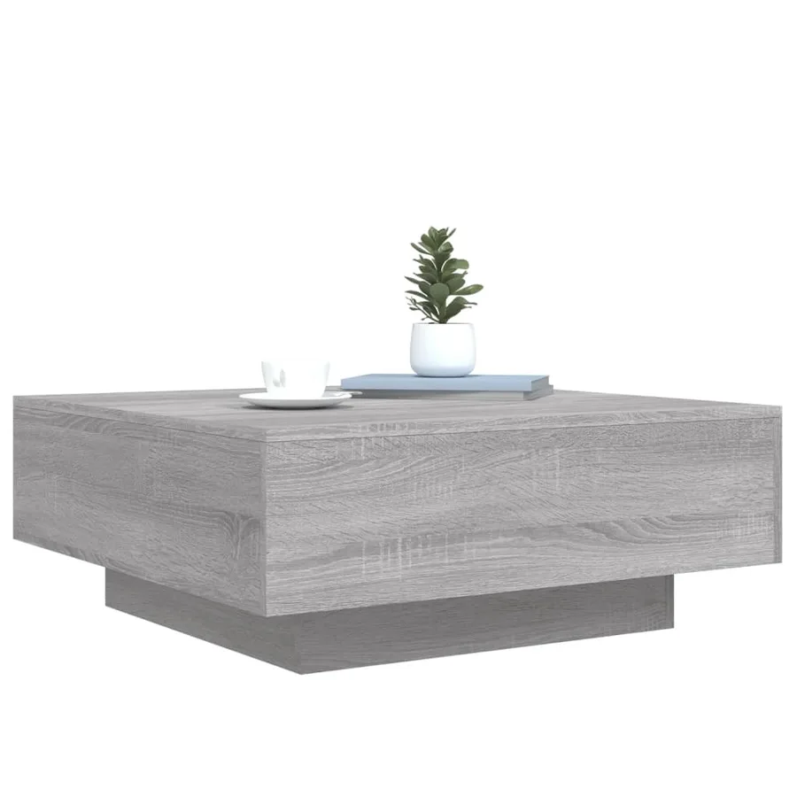Table basse sonoma gris 80x80x31 cm bois d'ingénierie - 4
